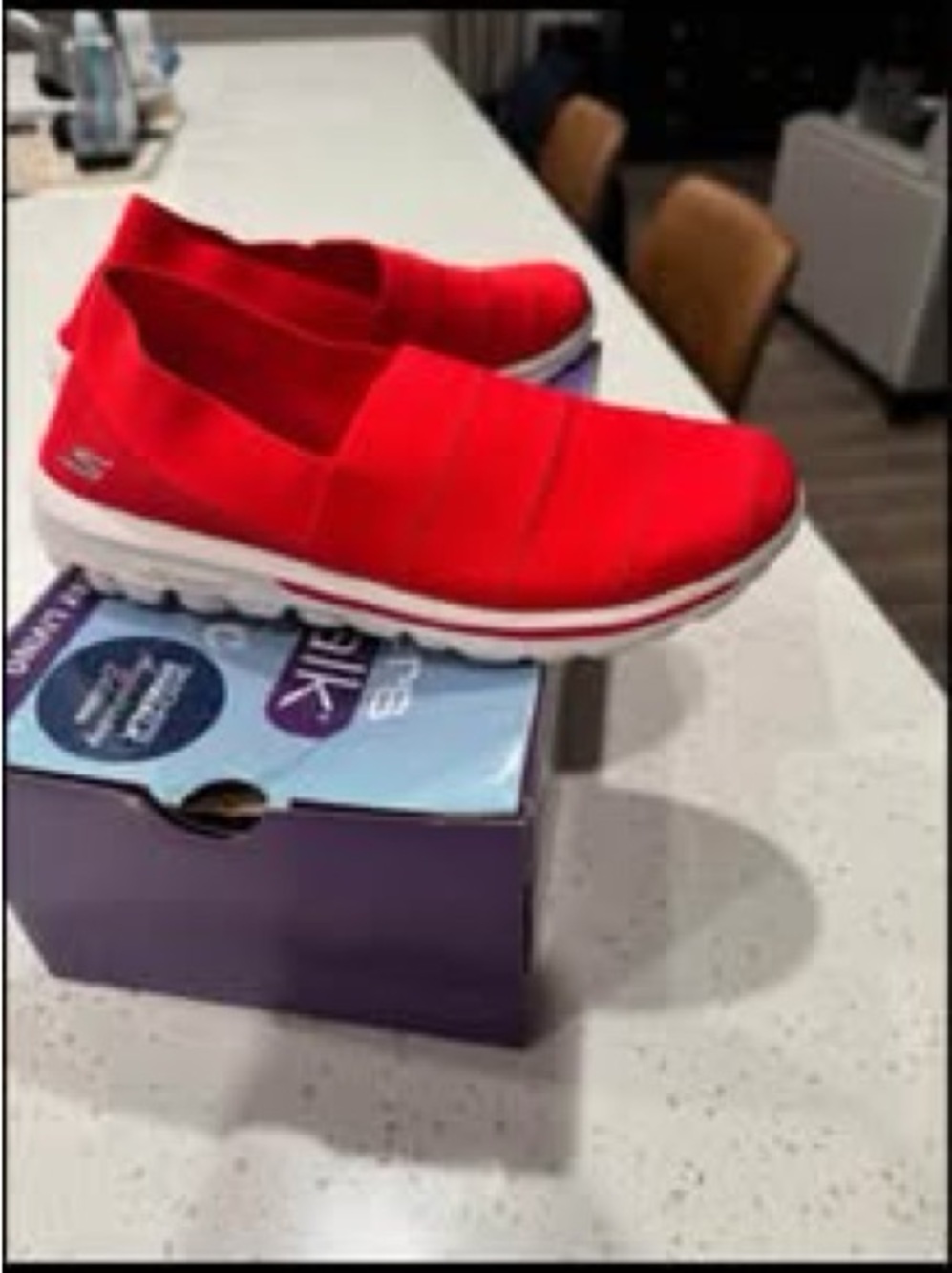 Skechers Go Walk lightweight Red shoes size 5.5 Brand New - Picture 7 of 9